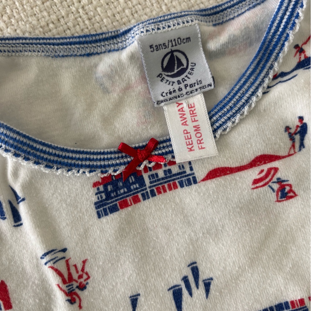 Kids Pajamas with Red and Blue Print - Picture 3 of 4